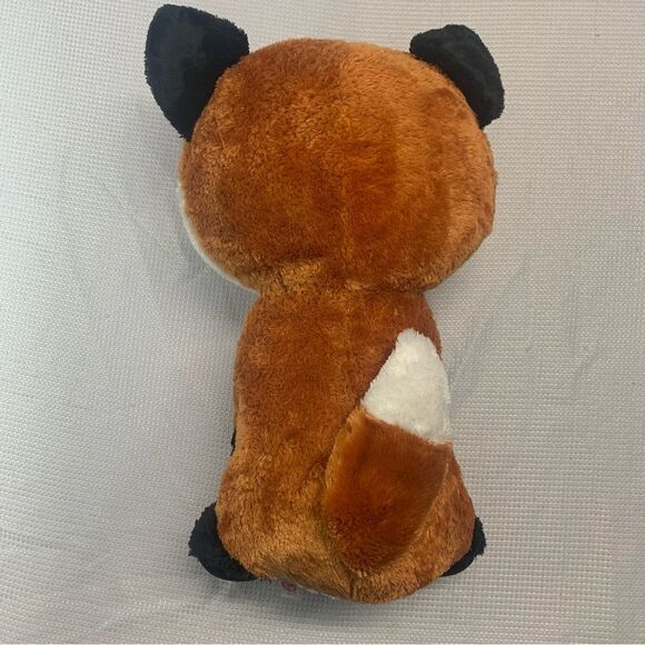 Fox Slick Beanie Boo Orange Fox Glitter Eyes Jumbo - Picture 5 of 10